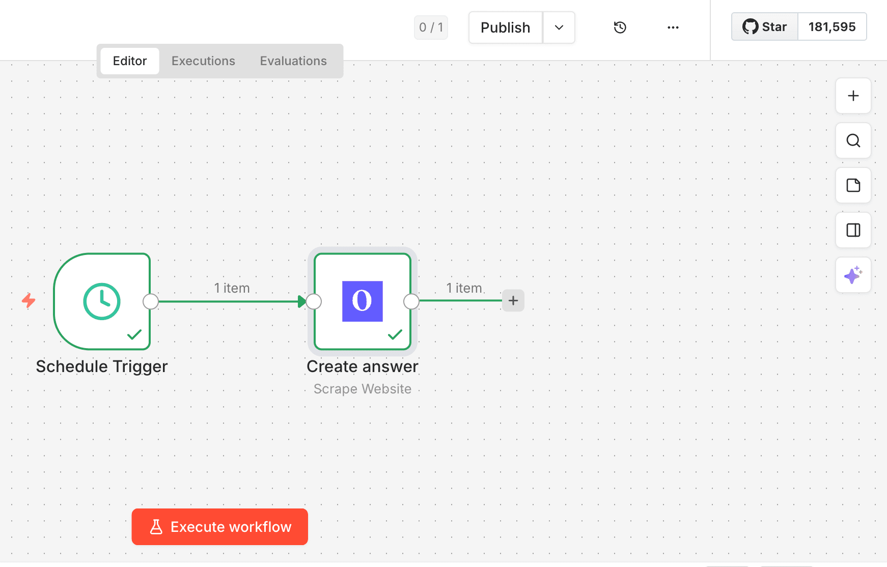 Workflow ready with Olostep node